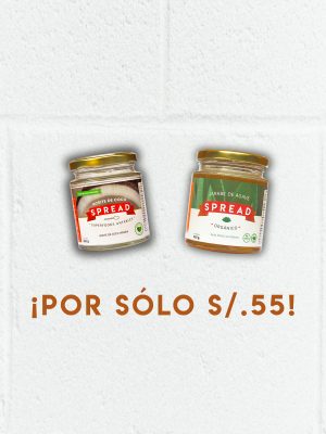 PACK SPREAD: 1 JARABE DE AGAVE X320GR + 1 ACEITE DE COCO X200GR